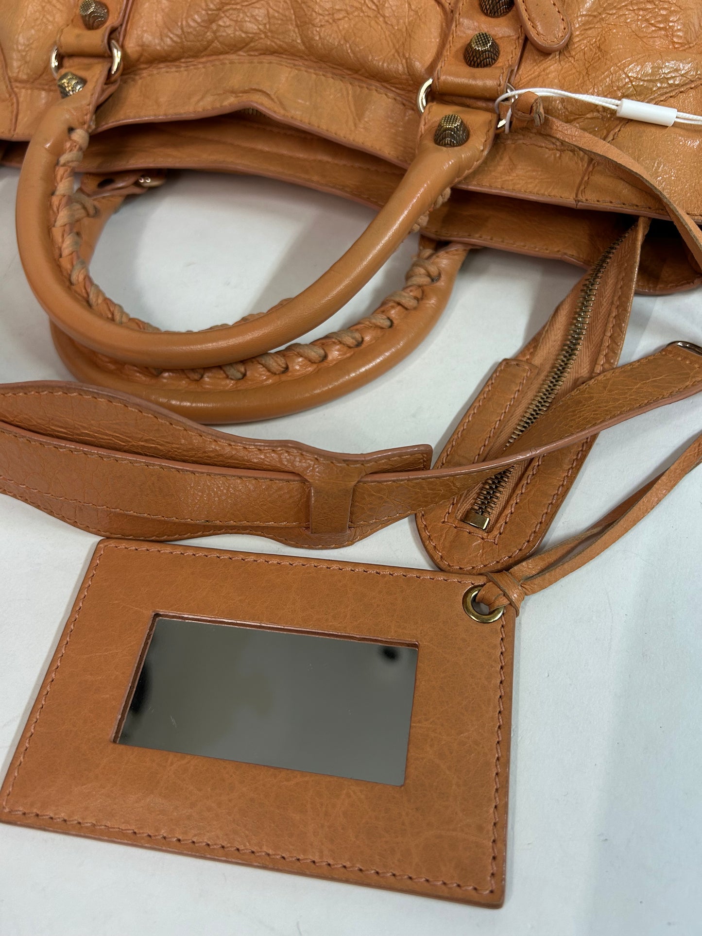Balenciaga Orange Leather City Bag GHW