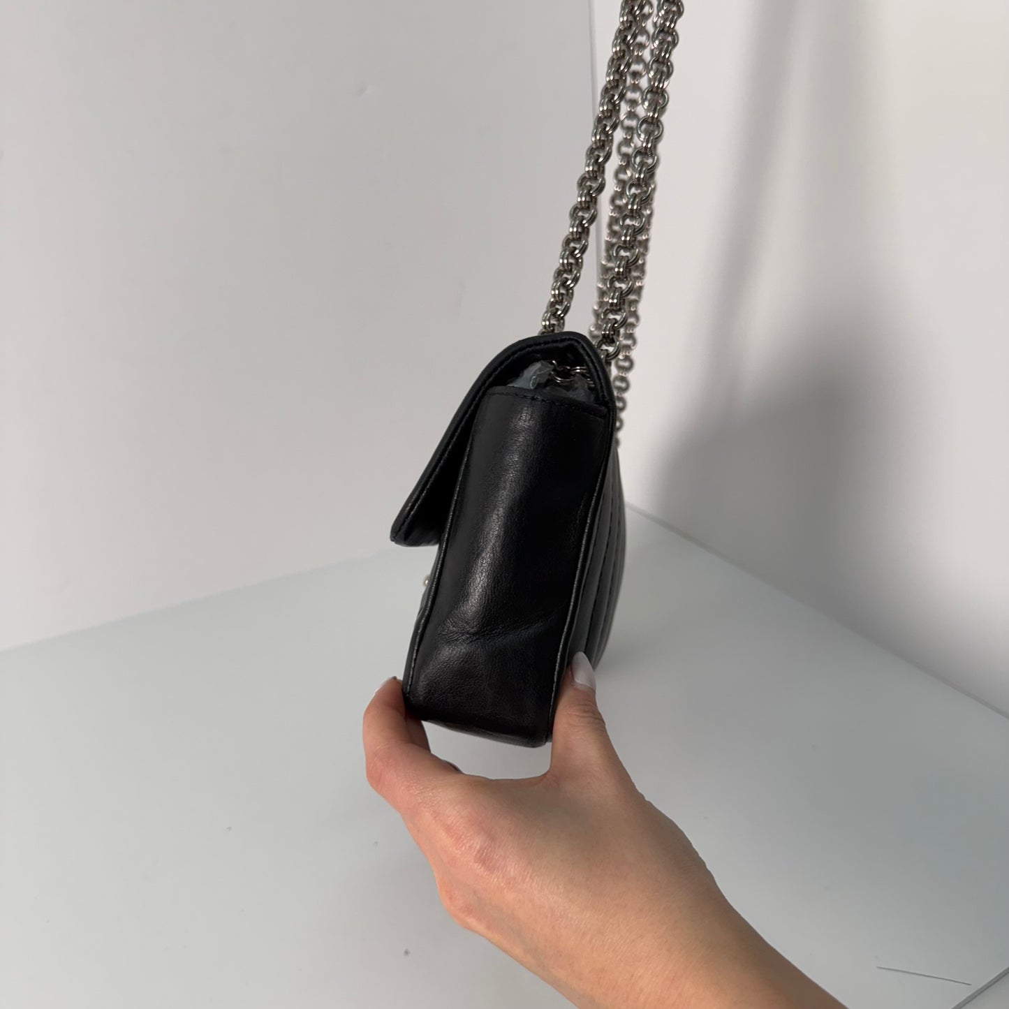 Chanel Black Lambskin Vertical Quilted Flap w/ Bijoux Chain Strap