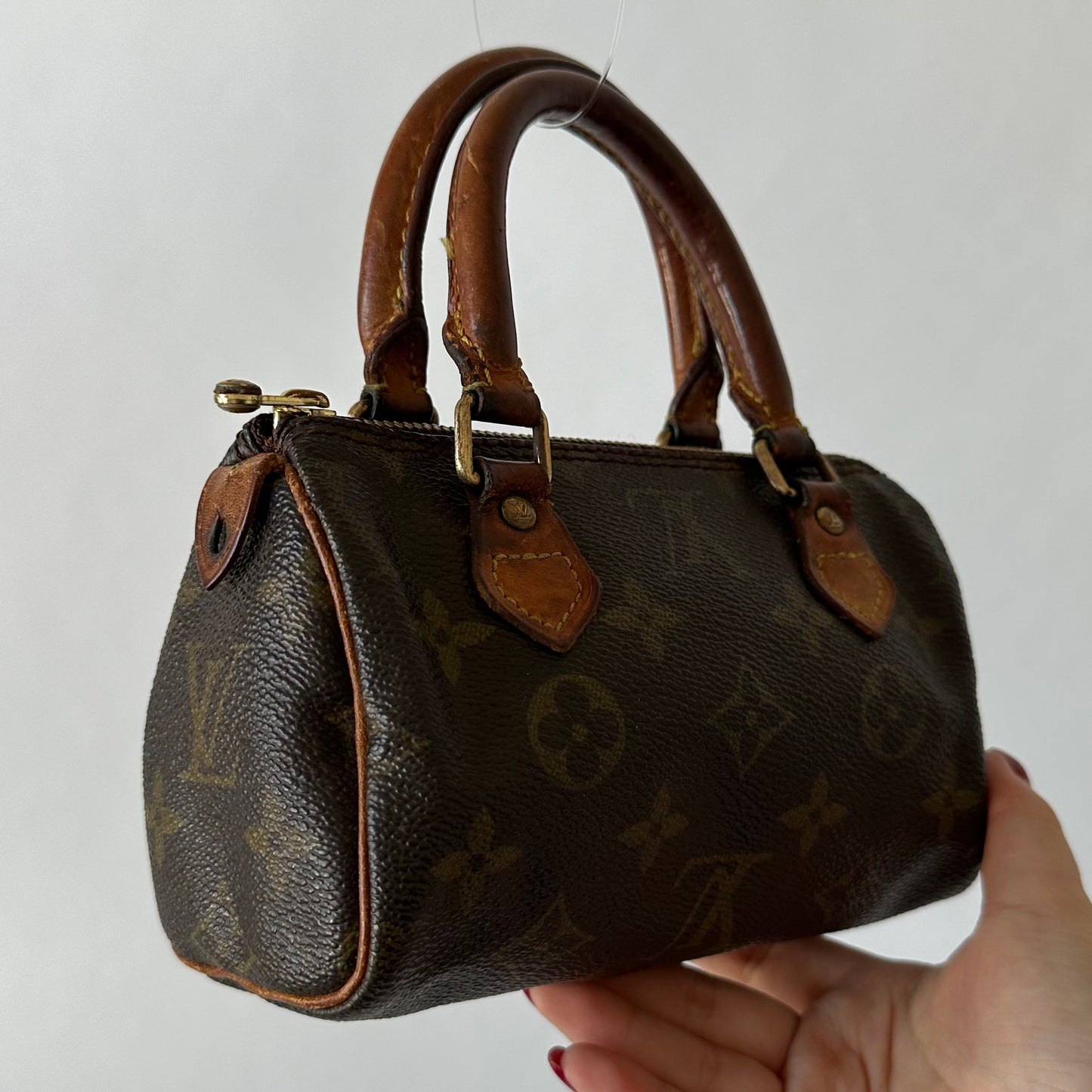 Louis Vuitton Vintage Brown Classic Monogram Mini Nano Speedy