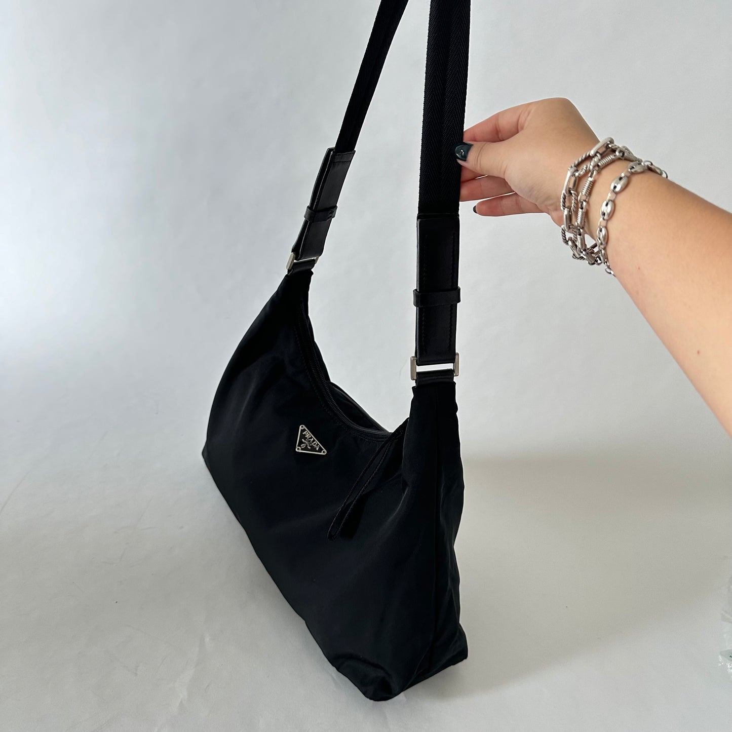 Prada Black Nylon Shoulder Bag
