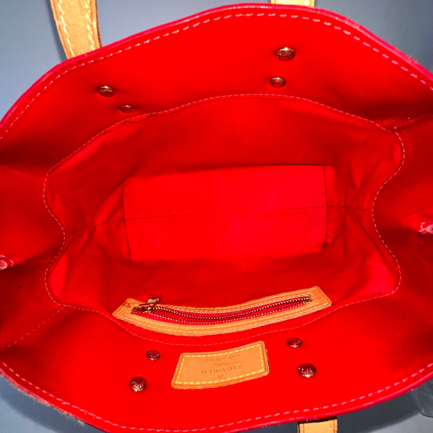 Louis Vuitton Red Vernis Reade PM Mini Handbag