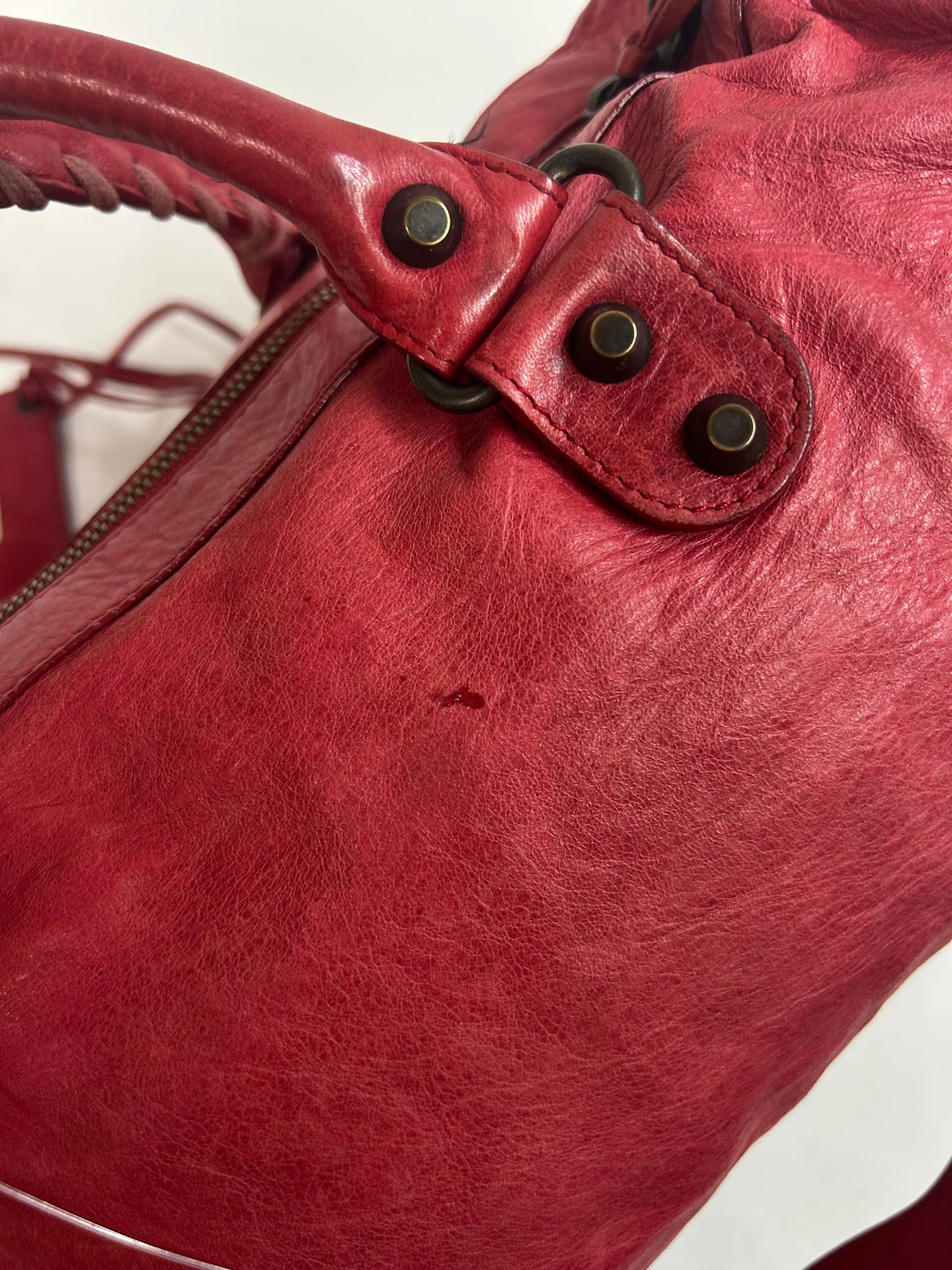 Balenciaga Fuschia Twiggy City Rounded Bag