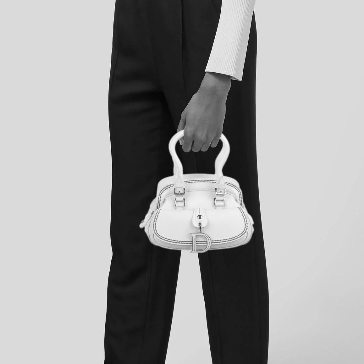 Christian Dior Black Leather Mini Detective Bag