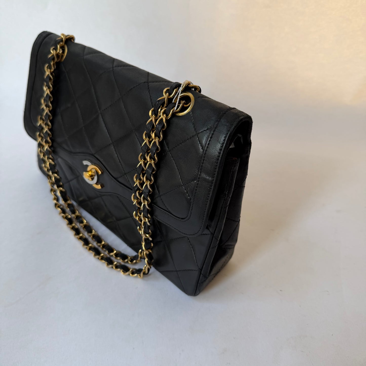 Chanel 1989 Black Two-Tone Paris Exclusive Edition Classic Double Flap