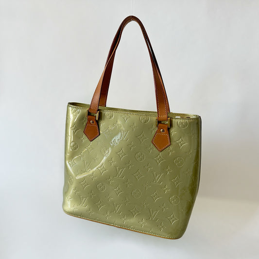 Louis Vuitton Green Vernis Houston Shoulder Bag