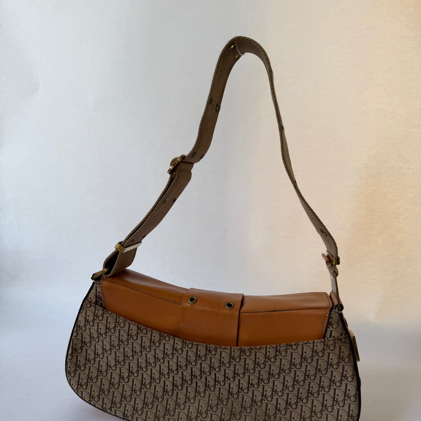 Christian Dior Brown Oblique Monogram Columbus Bag