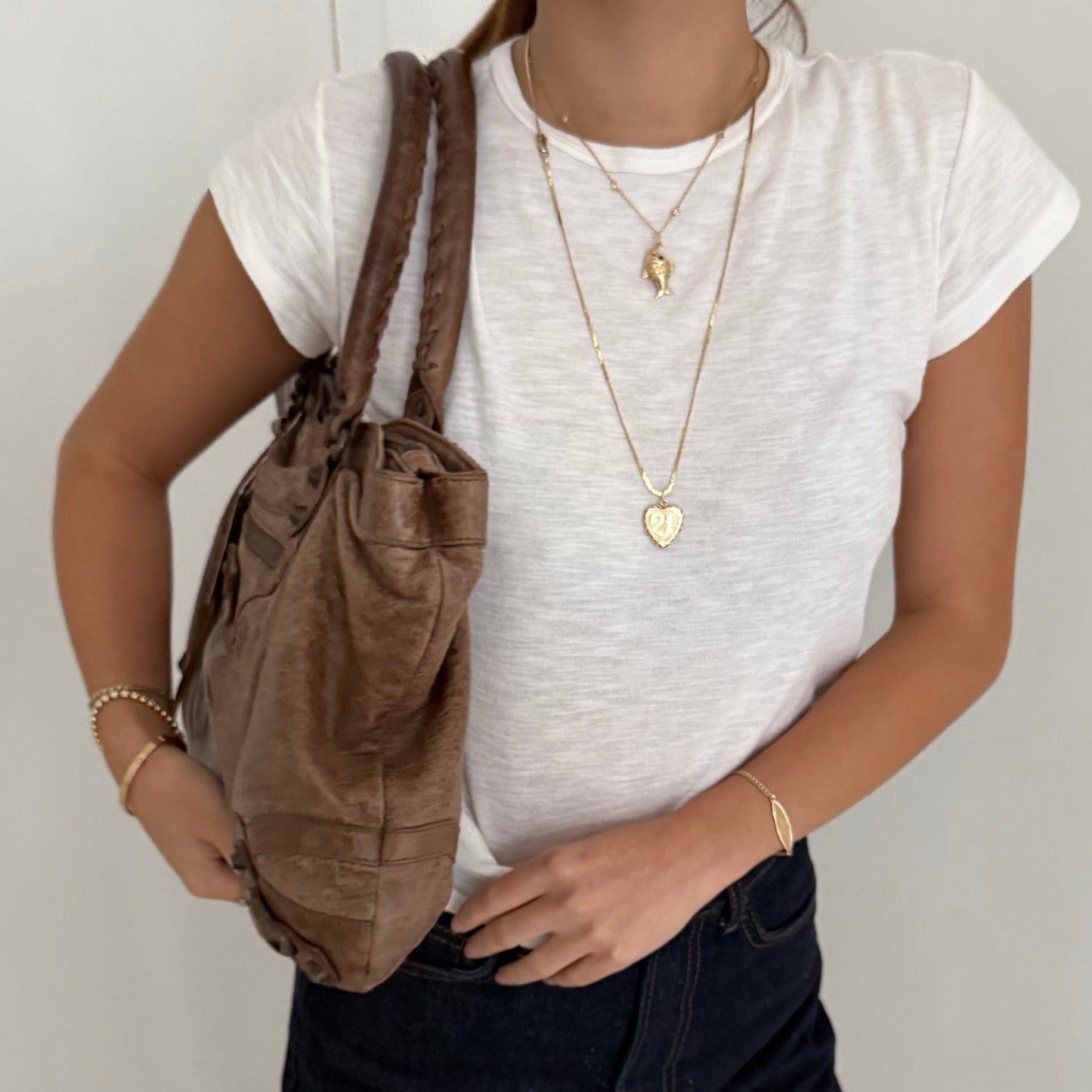 Balenciaga Brown City Shoulder Bag