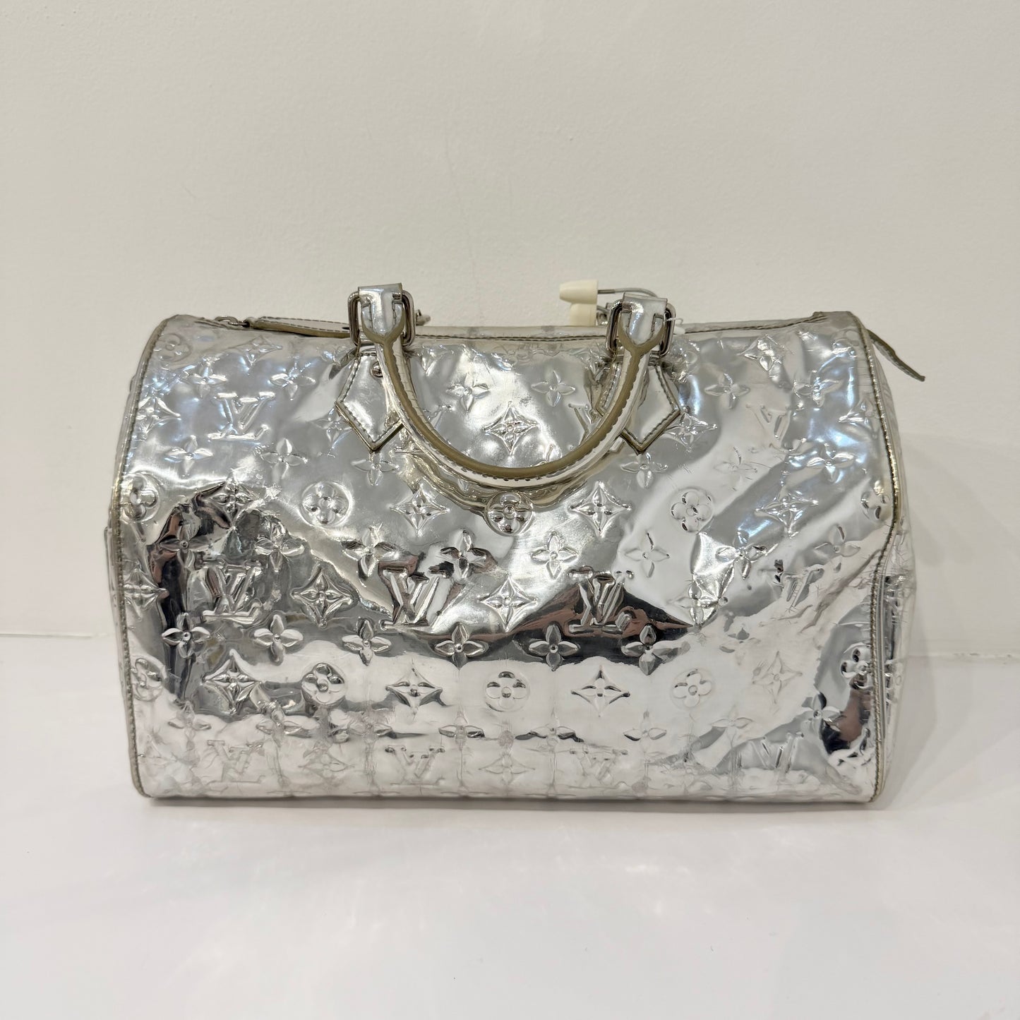 Louis Vuitton Mirror Silver Speedy 35 Boston Bag