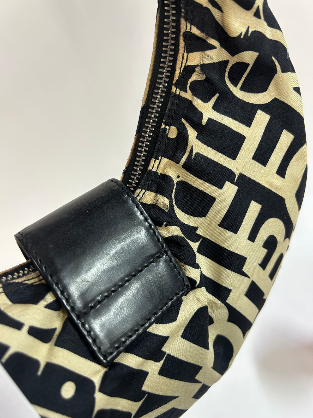 Fendi Scrabble Nylon Croissant Shoulder bag