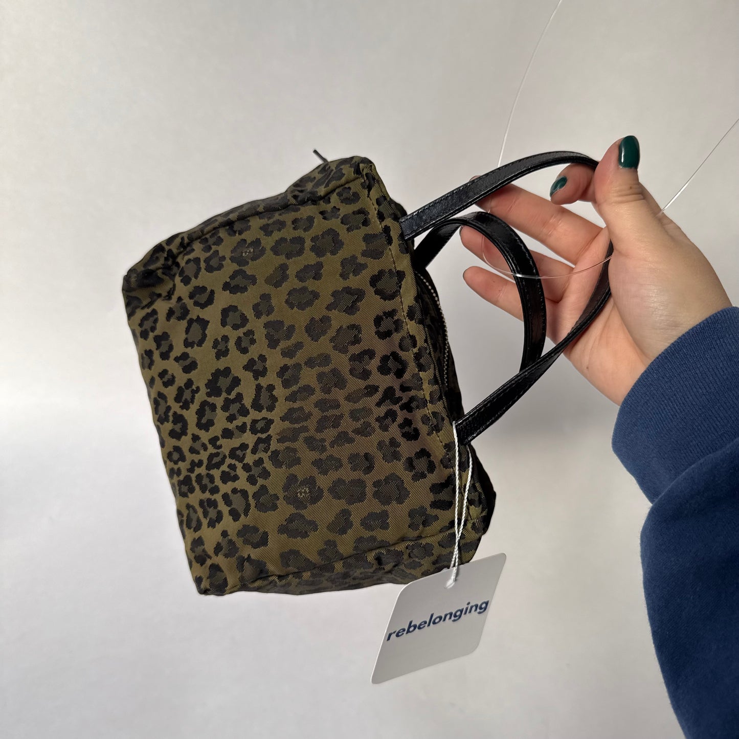 Fendi Brown Leopard Canvas Top Handle Tote
