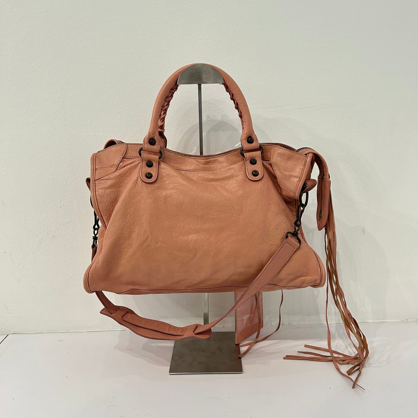 Balenciaga Pink Leather 2 Way City Bag