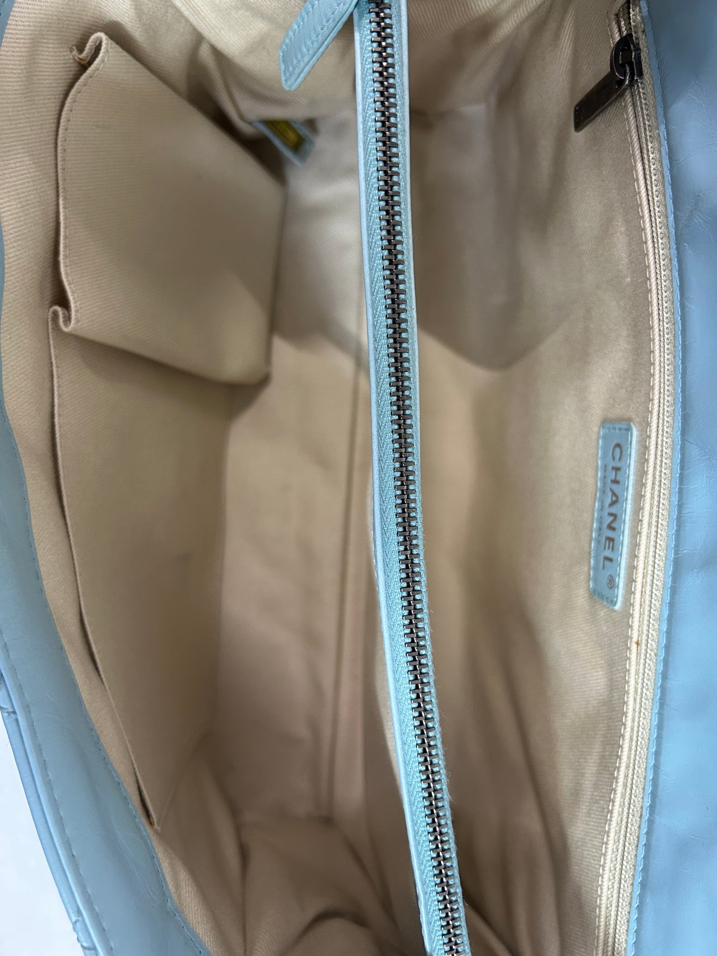 Chanel Baby Blue Puffy Glazed Calfskin Coco Soft Flap Bag