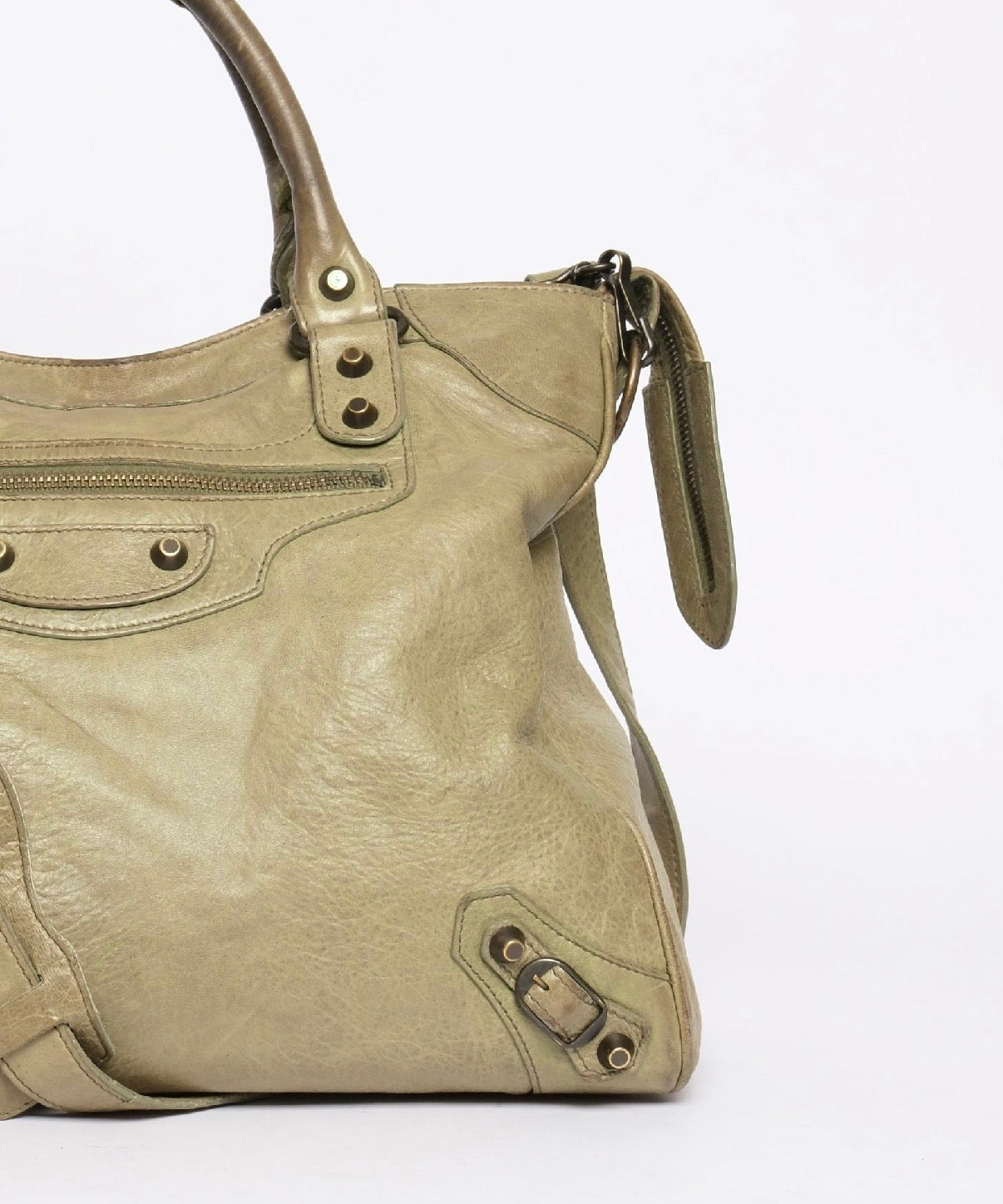Balenciaga Matcha Green Leather "Velo" City Bag