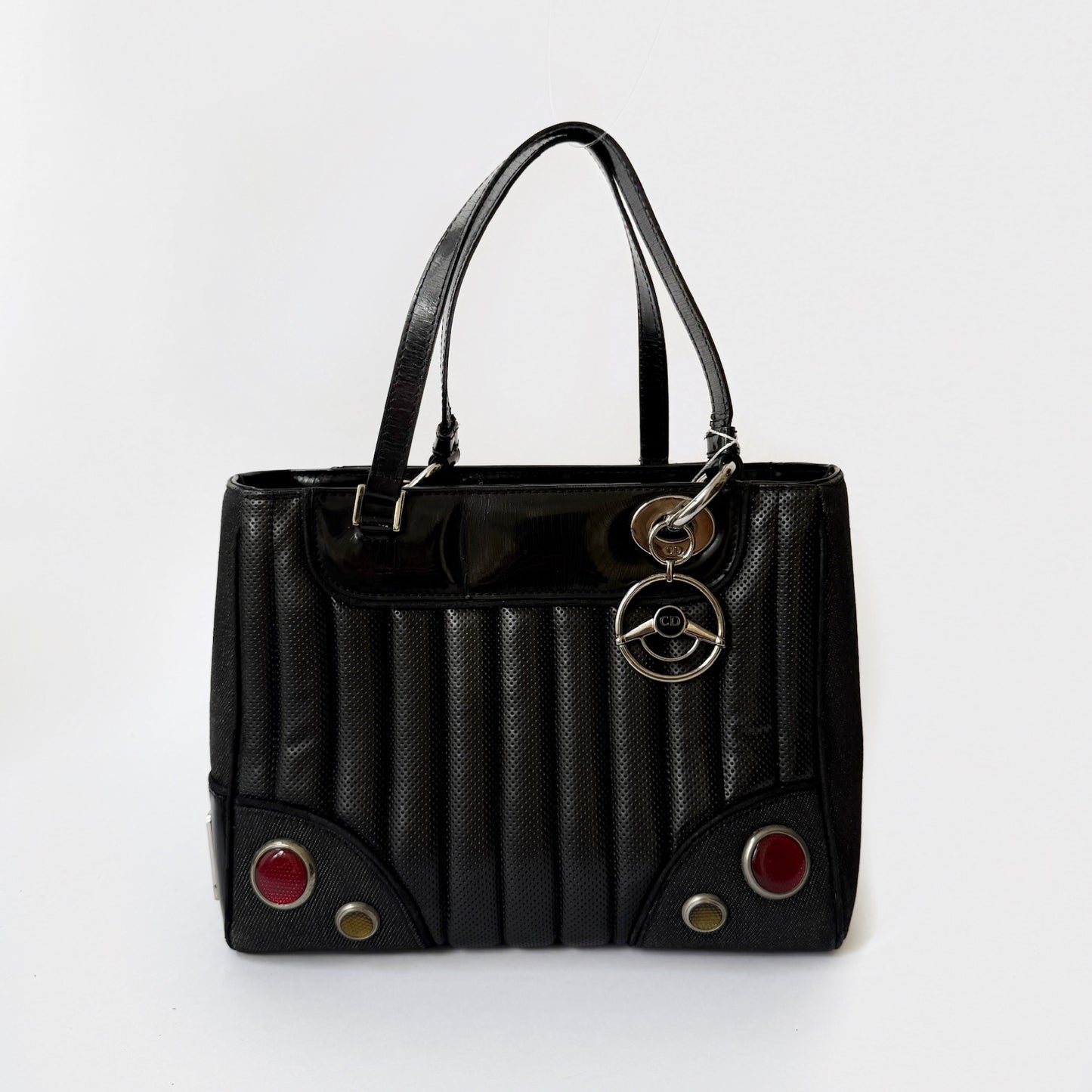 Christian Dior Cadillac Black Shoulder Leather Bag