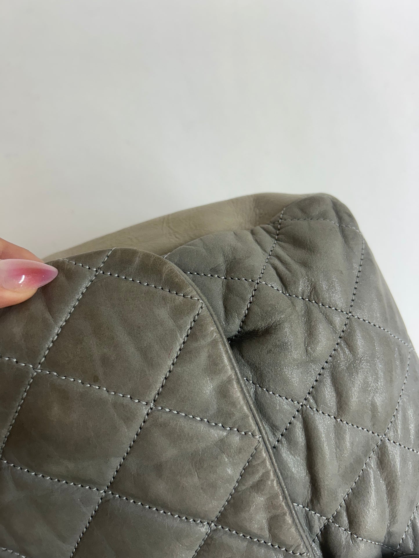 Chanel Jumbo Gray & Brown ‘In The Mix’ Matelasse 2-Way Maxi Flap