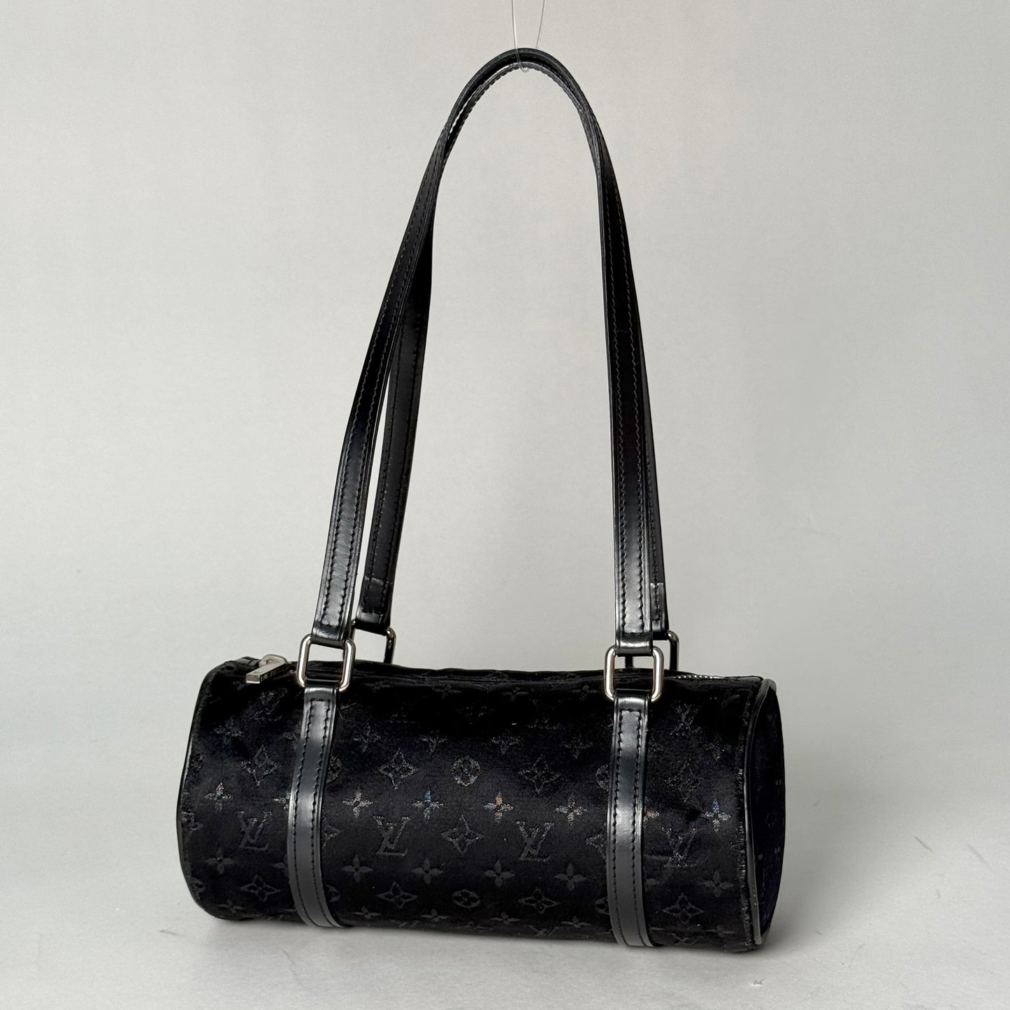 Rare Louis Vuitton Satin Black Monogram Mini Papillon Bag