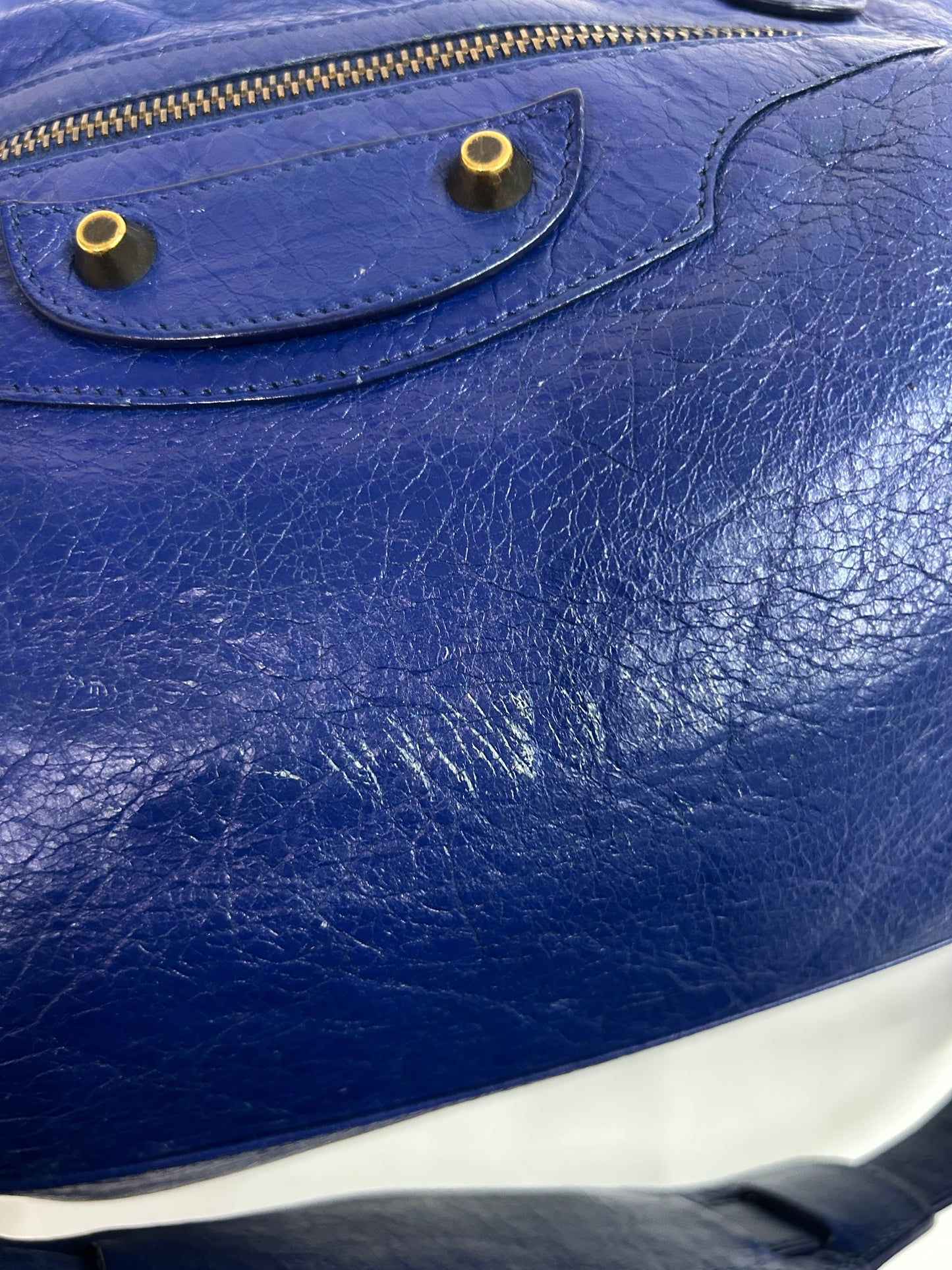 Balenciaga Navy Blue Leather City bag