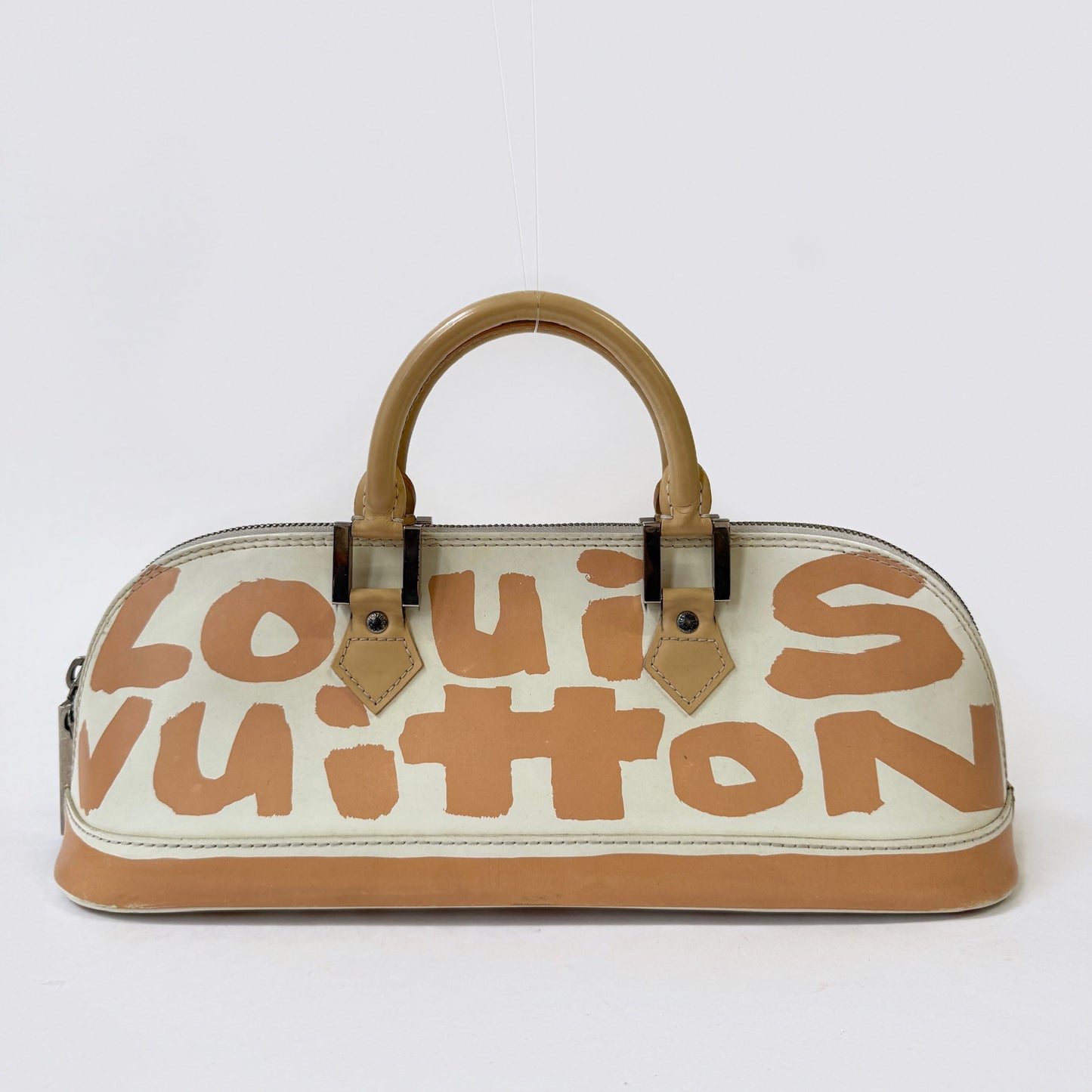 Louis Vuitton White & Peach Graffiti East West Alma
