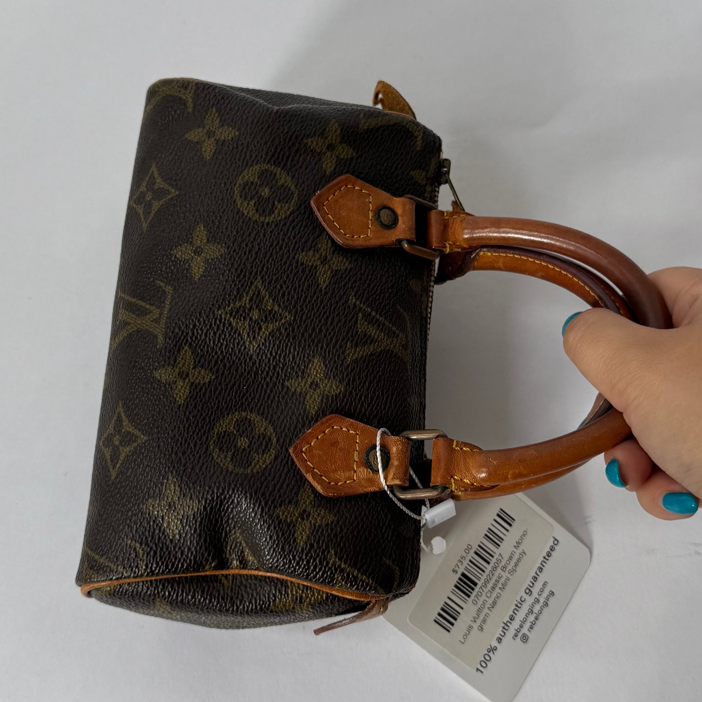 Louis Vuitton Classic Brown Monogram Nano Mini Speedy
