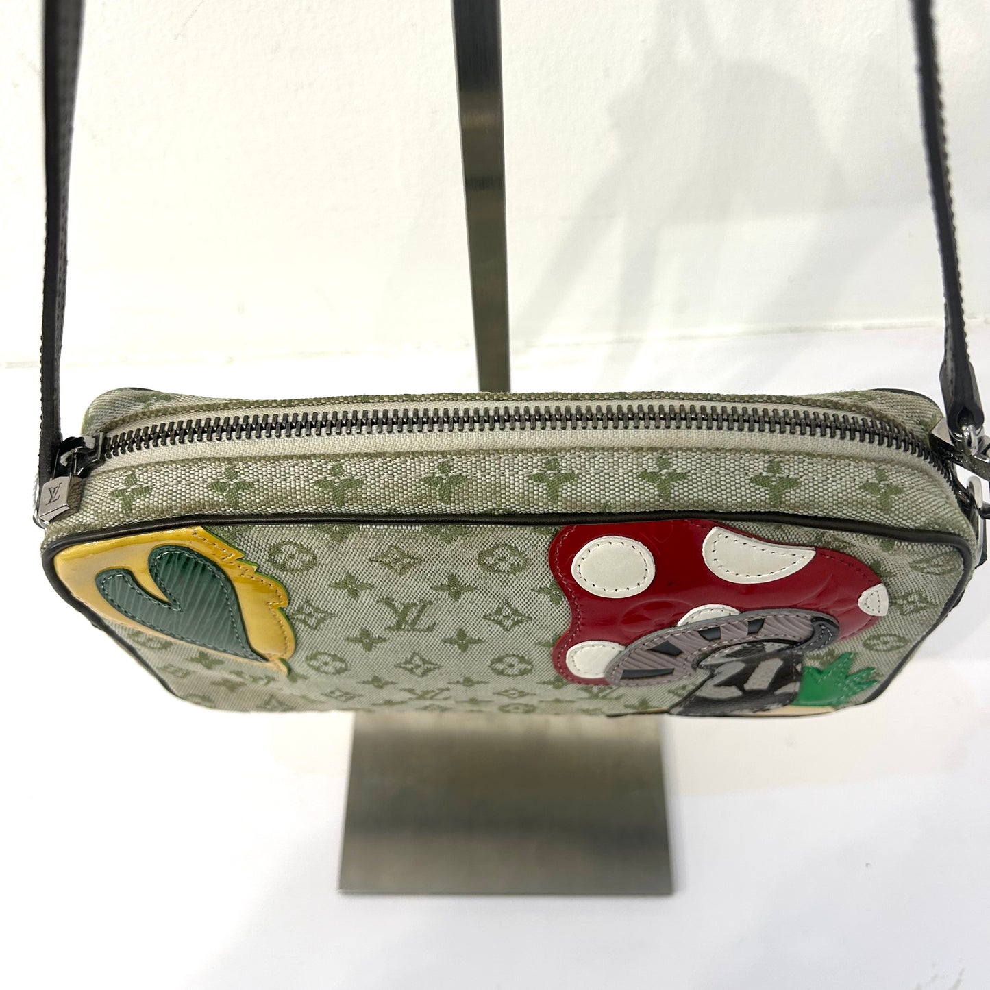 Louis Vuitton Green Denim Monogram Conte De Fees Minilin Mushroom Pochette