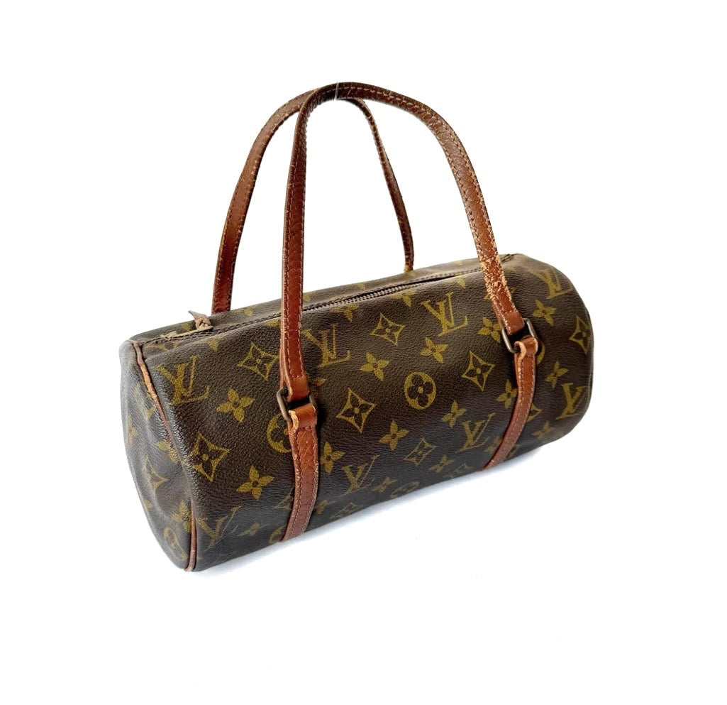 Louis Vuitton Brown Monogram Papillon 26 Barrel Bag