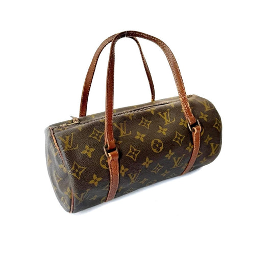 Louis Vuitton Brown Monogram Papillon 26 Barrel Bag