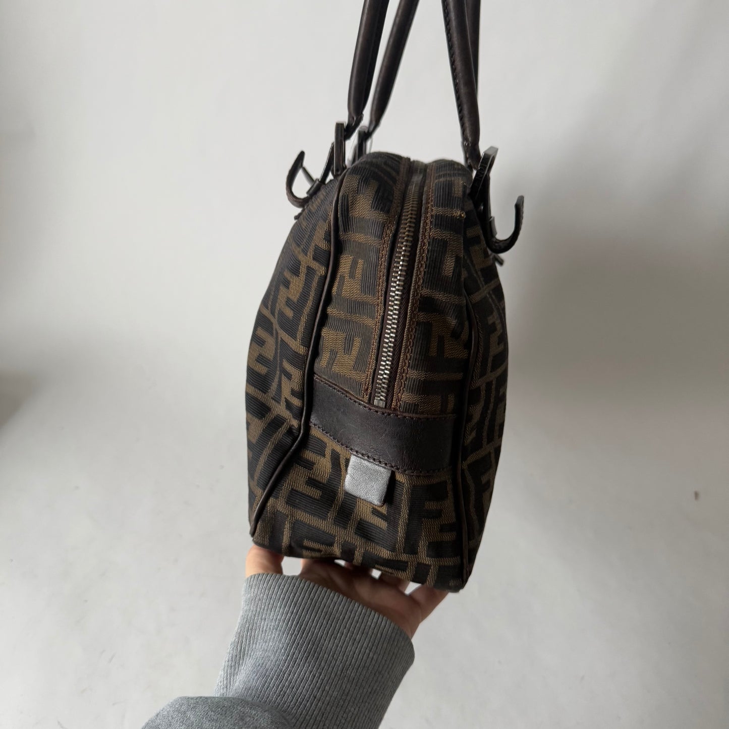 Fendi Brown Zucca Square Shoulder Bag