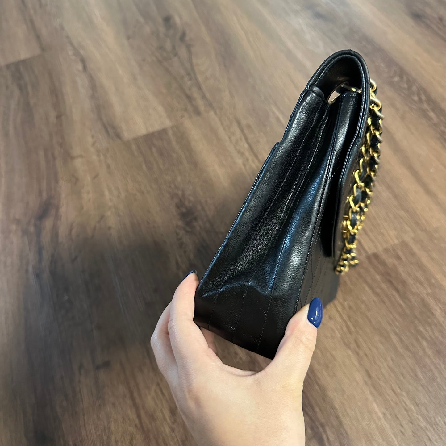Chanel Black Round Mademoiselle Flap Bag Quilted Lambskin