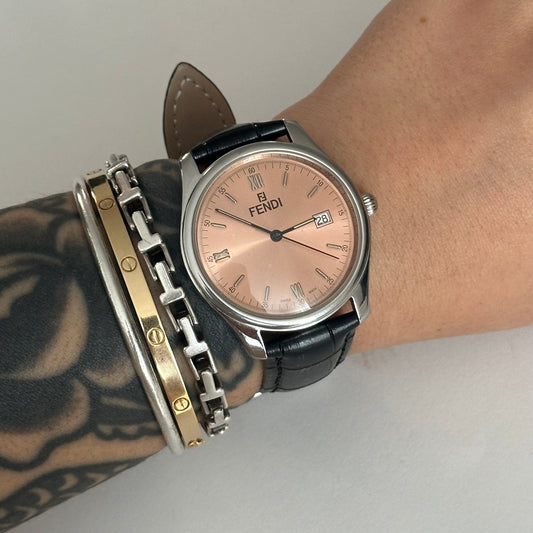 Fendi Unisex 34mm Rose Gold Dial Watch
