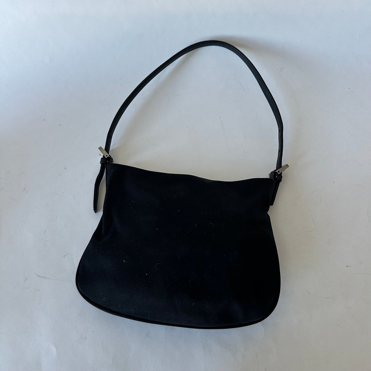 Fendi Black Neoprene Mini Shoulder Tote Bag