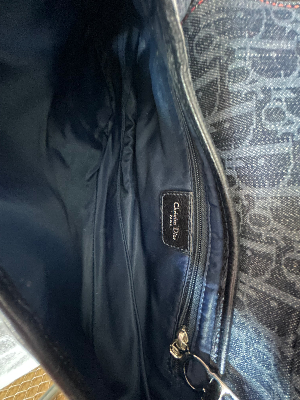 Christian Dior Denim Monogram Flight Saddle