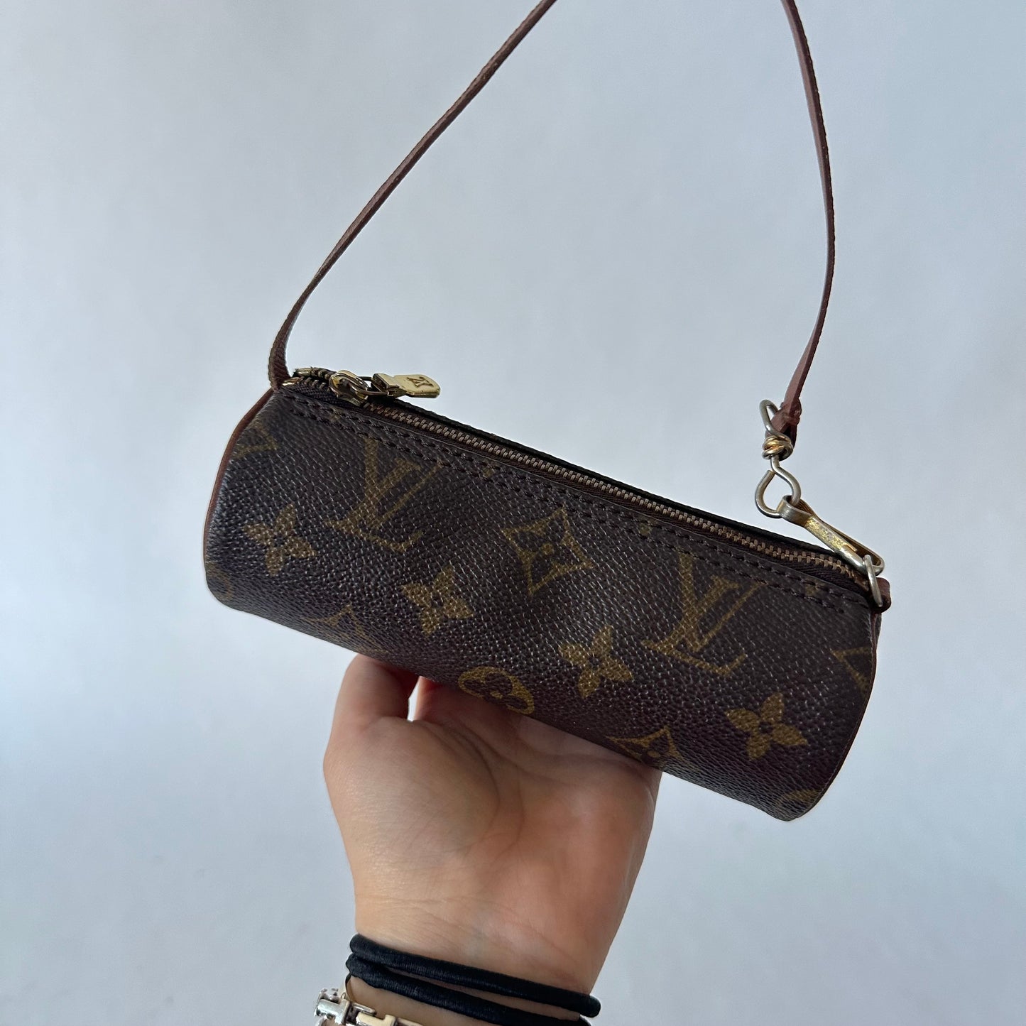 Louis Vuitton Brown Classic Monogram Mini Papillon Pochette