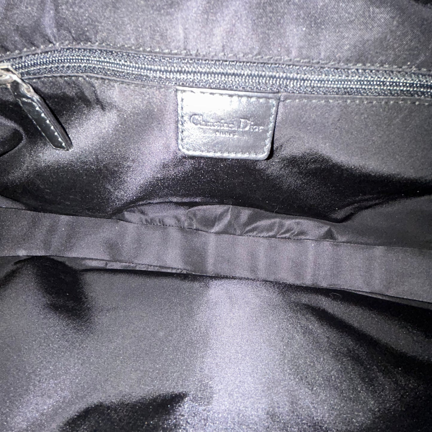 Christian Dior Black Oblique Street Chic Croissant Hobo Bag