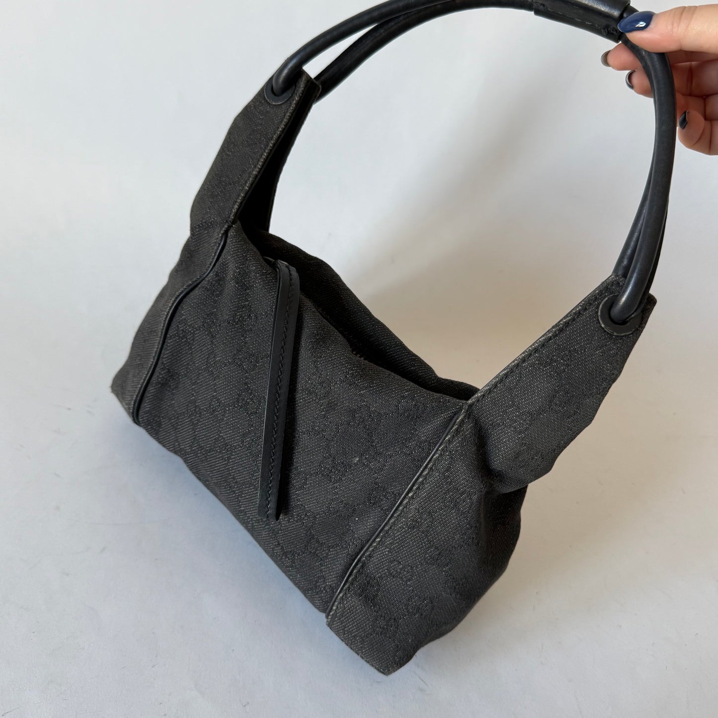 Gucci Black Monogram Shoulder Bag