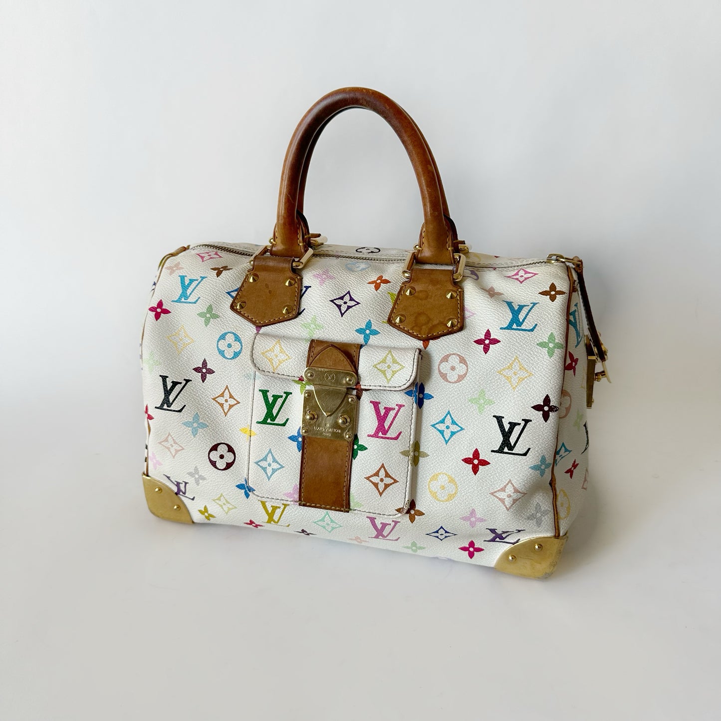 Louis Vuitton Murakami White Multicolor Speedy 30