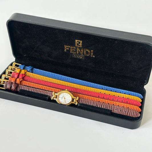 Fendi Mother of Pearl Interchangeable Strap Watch