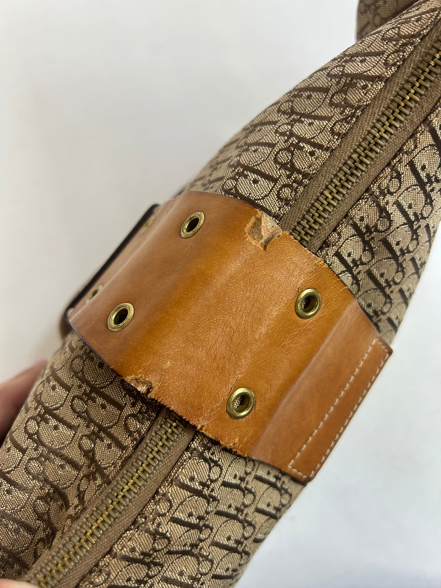 Christian Dior Brown Street Chic Crossbody Bag w/ Pouch