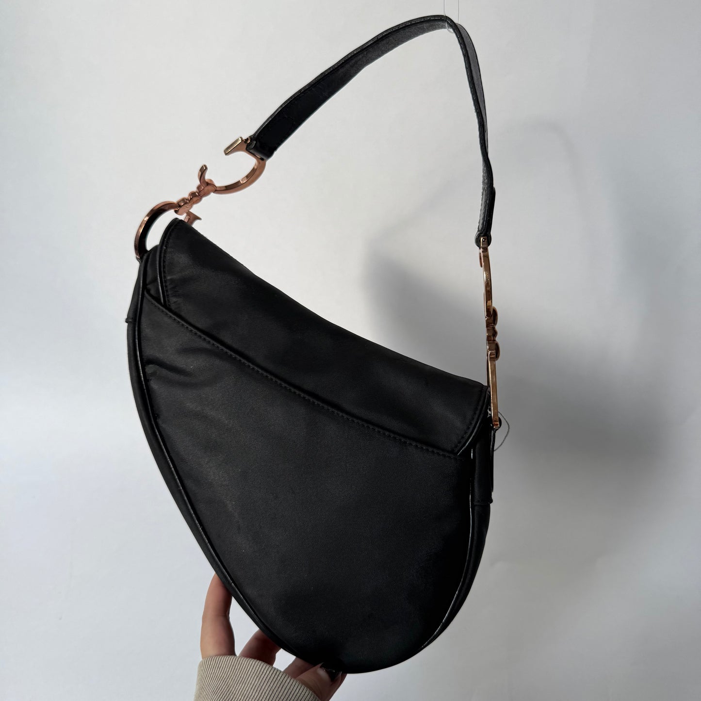 Christian Dior Limited Edition Rose Gold Hardware Saddle Bag
