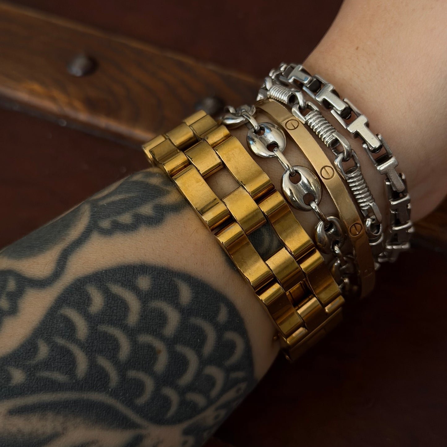 Gucci Gold Plated Square White Dial Watch