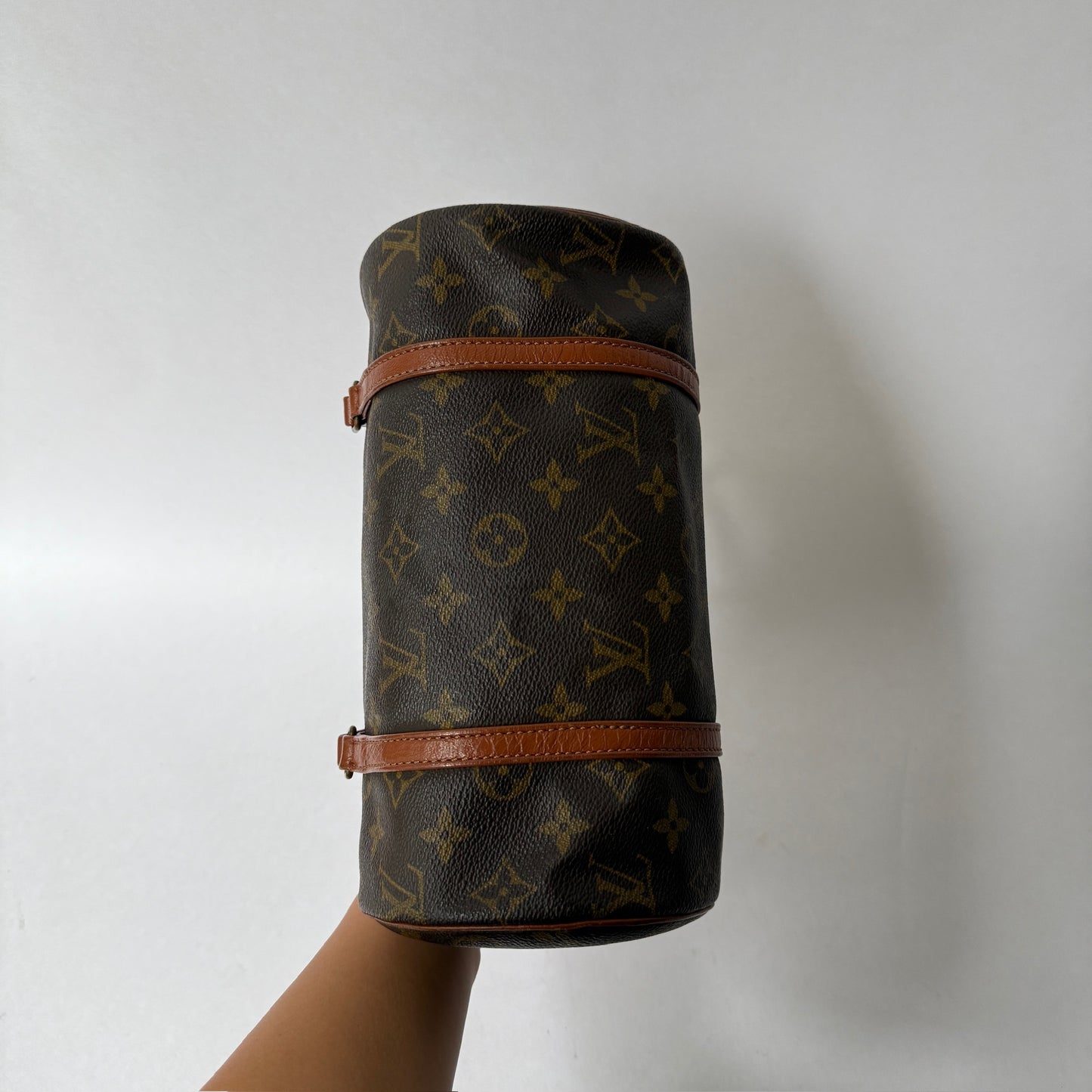 Louis Vuitton Brown Monogram Papillon 26 Barrel Bag