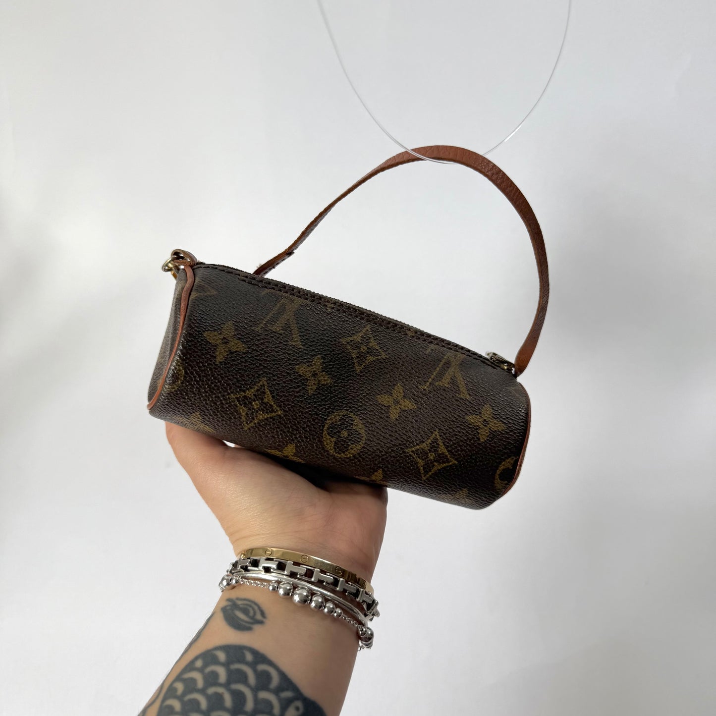 Louis Vuitton Brown Classic Monogram Mini Papillon Pochette
