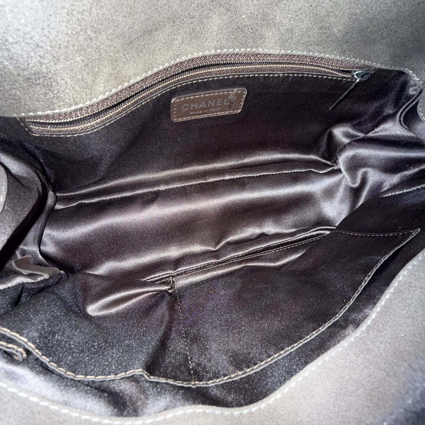 Chanel 2013 Green Ombre Fur Single Large Flap