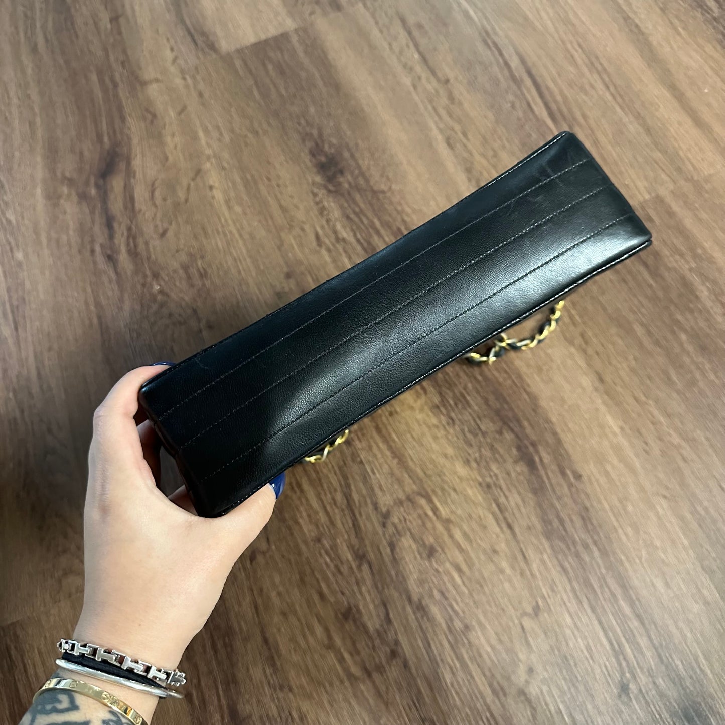 Chanel Black Round Mademoiselle Flap Bag Quilted Lambskin