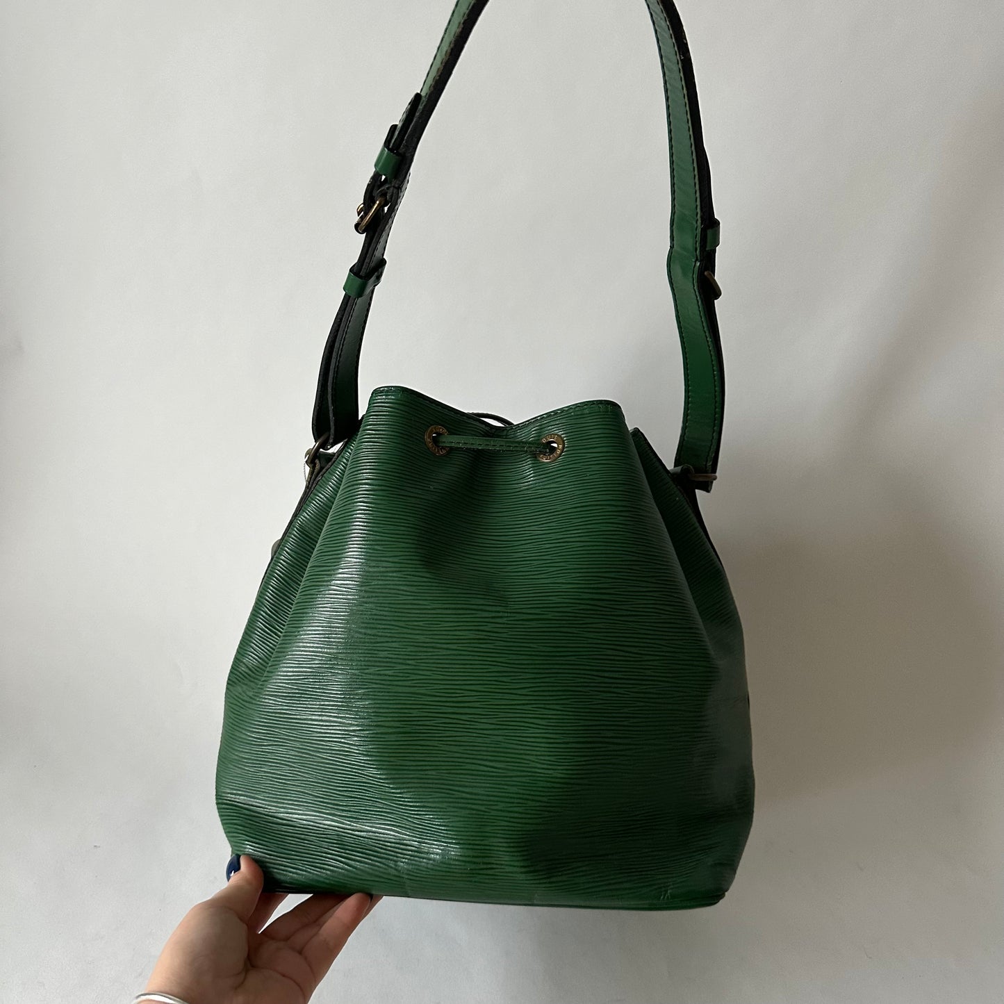 Louis Vuitton Green Epi Leather Bucket PM Bag 1991