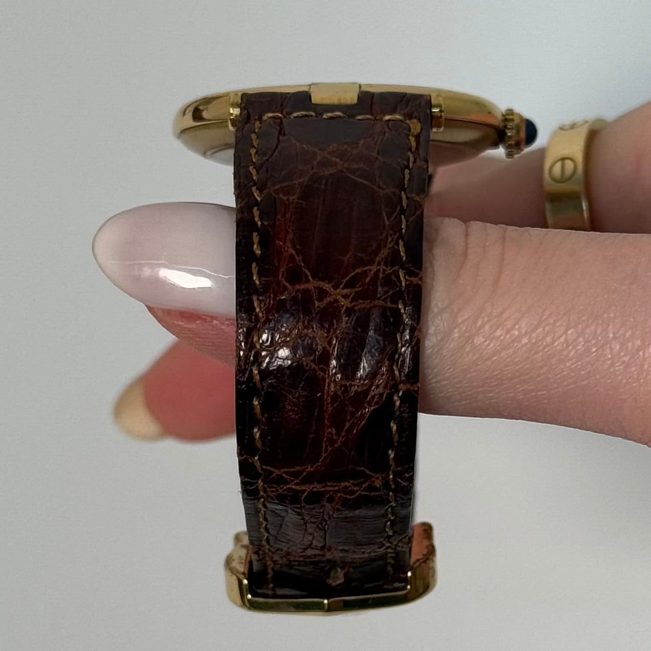 Cartier Must De Vendome Alligator Leather Strap Watch