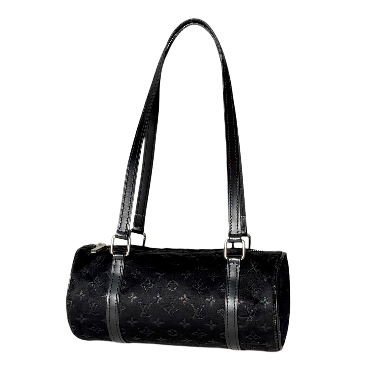 Rare Louis Vuitton Satin Black Monogram Mini Papillon Bag