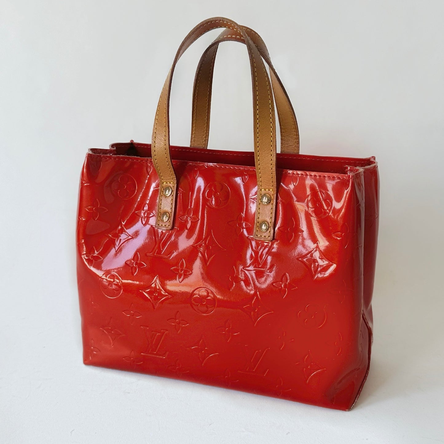 Louis Vuitton Red Vernis Reade PM Mini Handbag