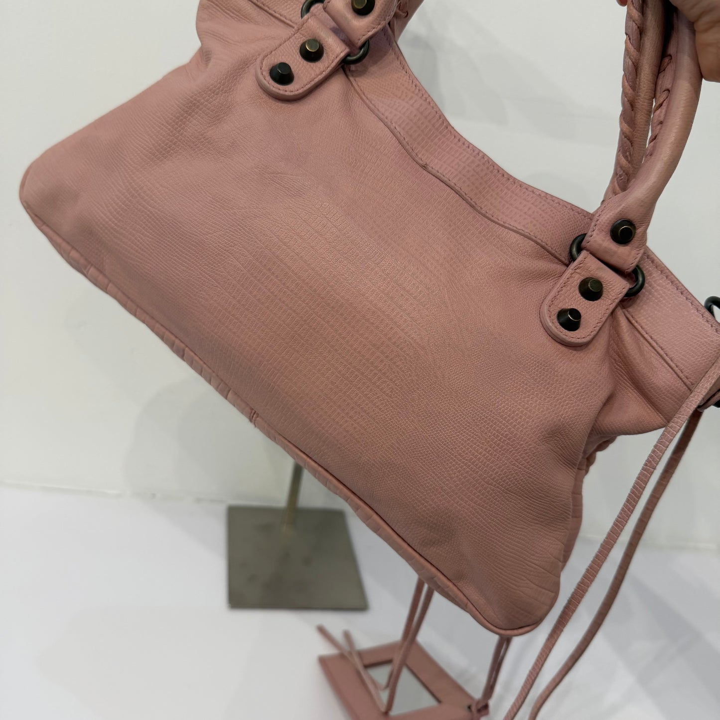 Balenciaga Pink Lizard First Class City Bag