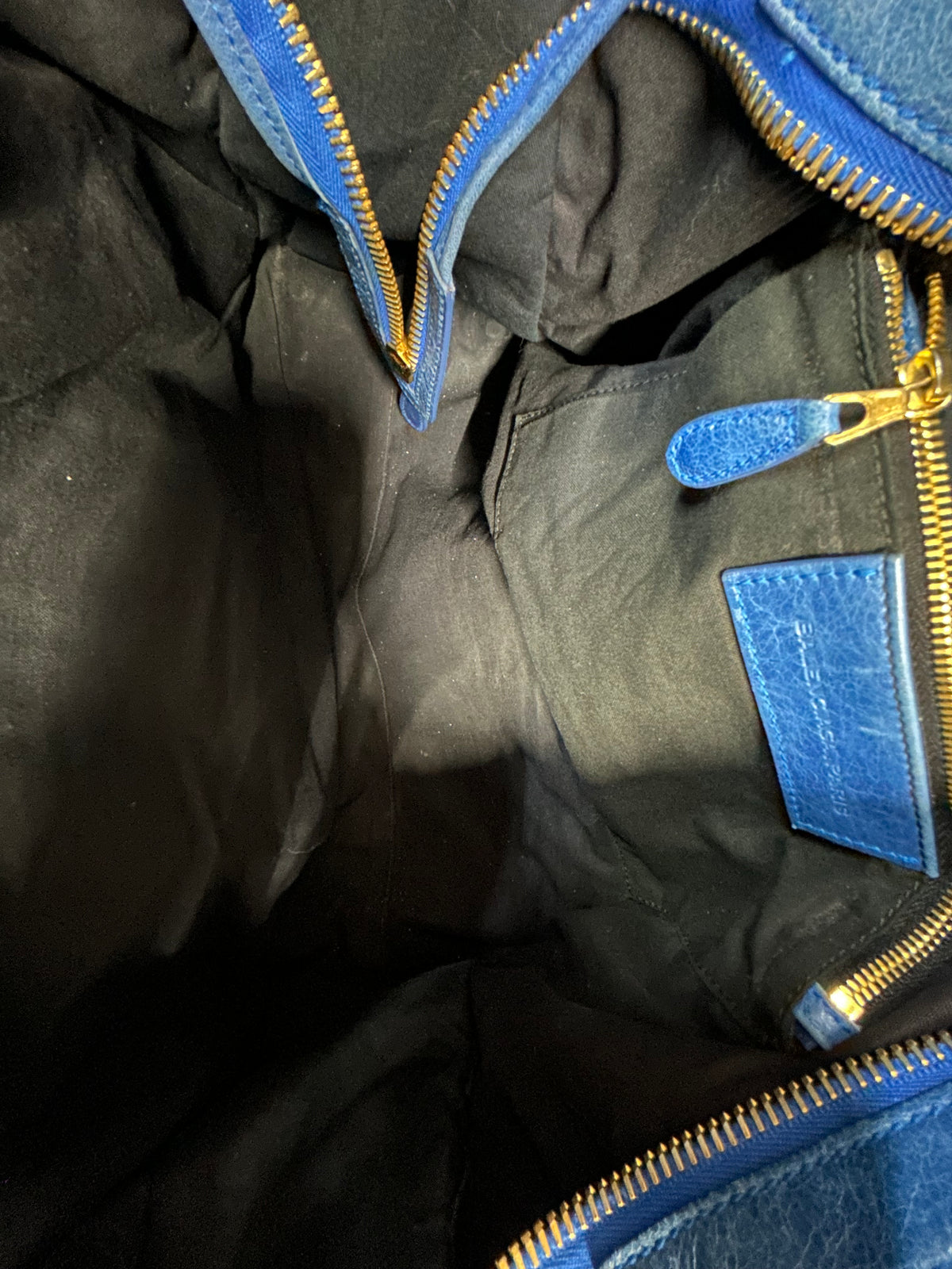 Balenciaga Blue Part Time City Bag w/ Gold Hardware