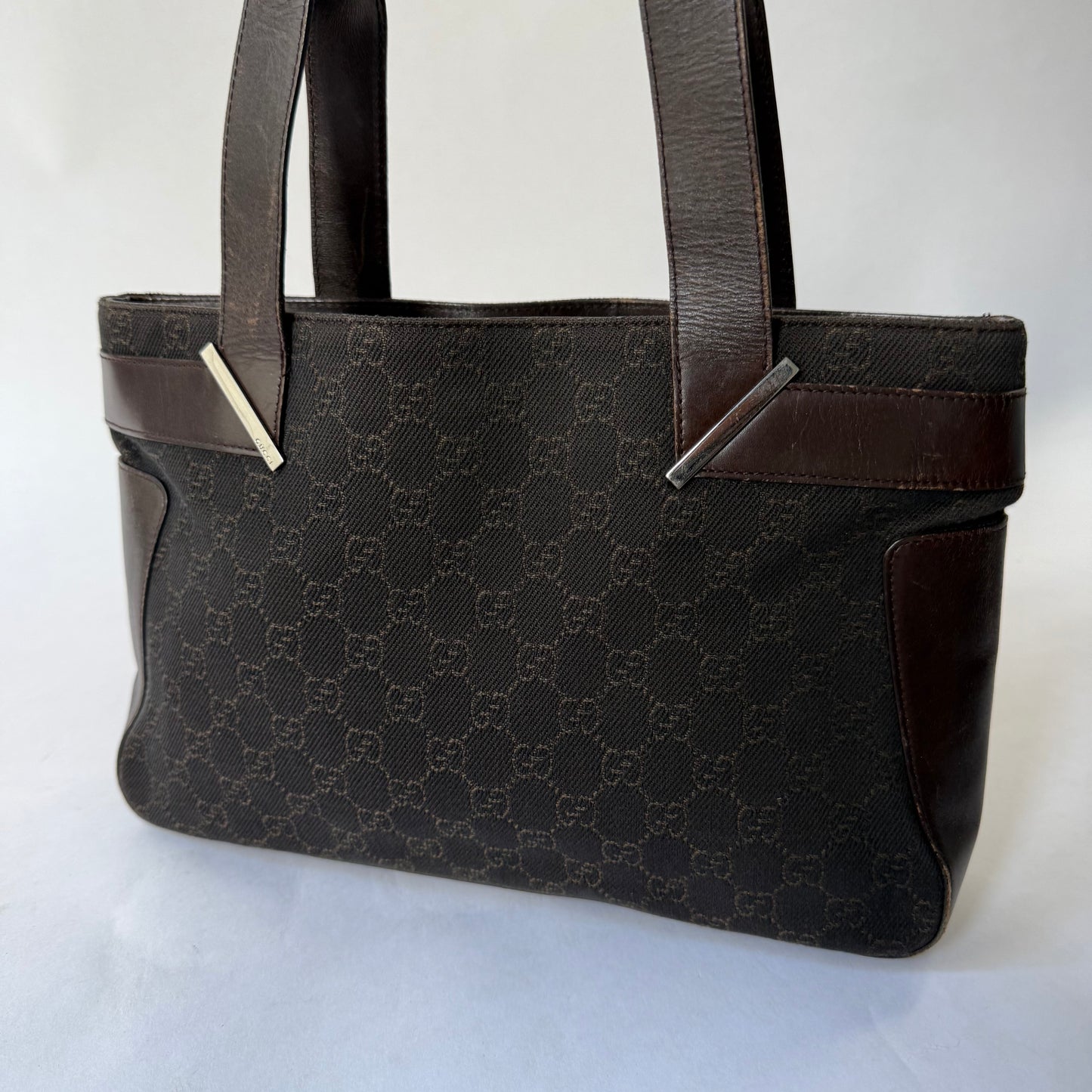 Gucci Brown GG Monogram Canvas Shoulder Bag
